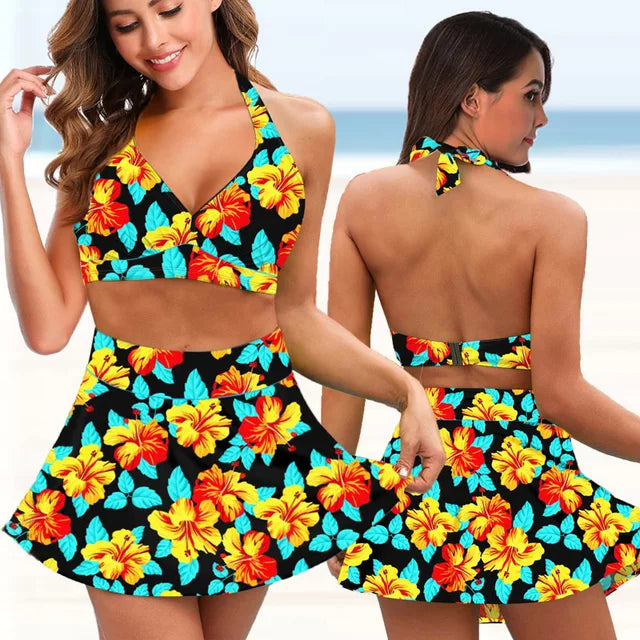 Flower Print Bikini Swimwear