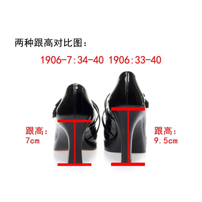 2023 Spring And Autumn New High-heeled Leather Shoes