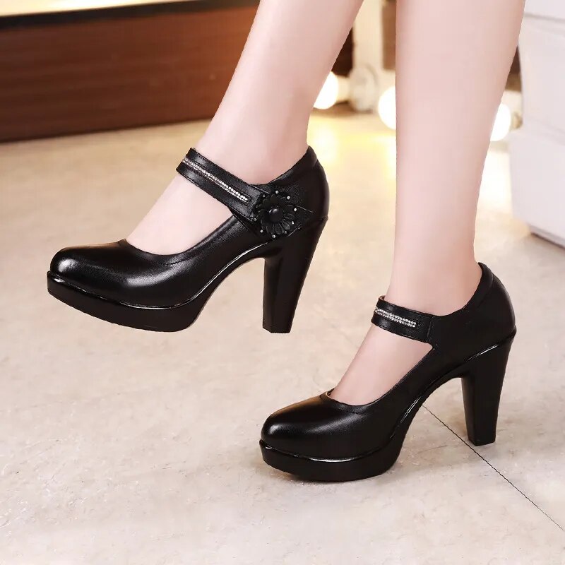 Block Heel Platform Shoes