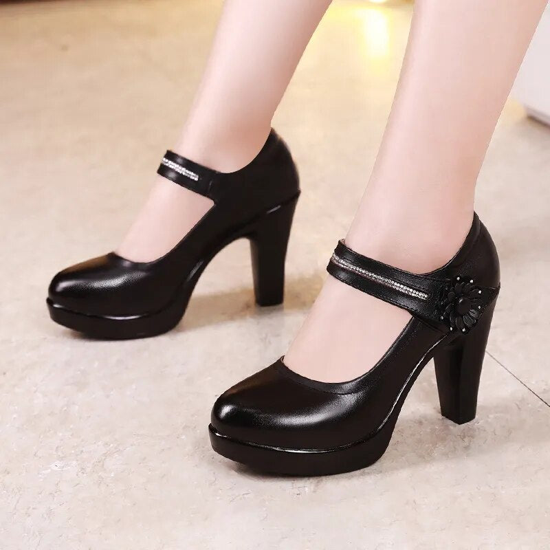 Block Heel Platform Shoes