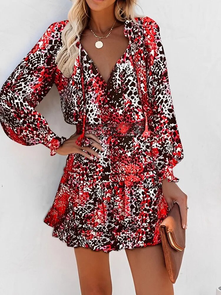 Autumn Fashion V Neck Long Sleeve Dresses Shequila's Fashions Autumn Fashion V Neck Long Sleeve Dresses Shequila's Fashions