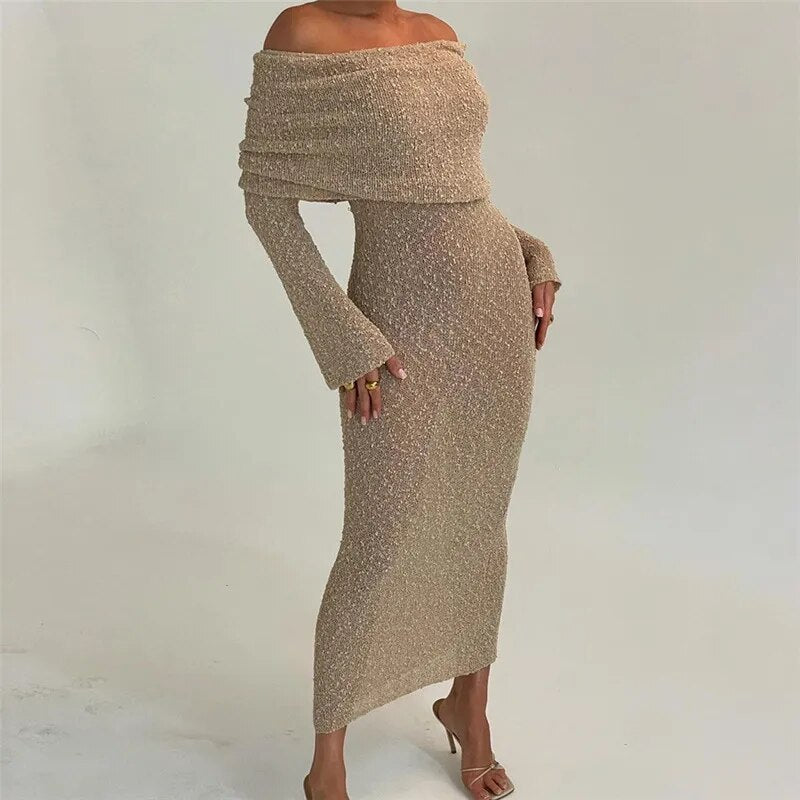 Crocheted Mesh Sheer Dress