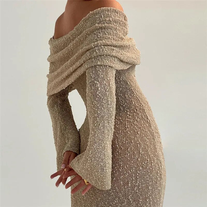 Crocheted Mesh Sheer Dress