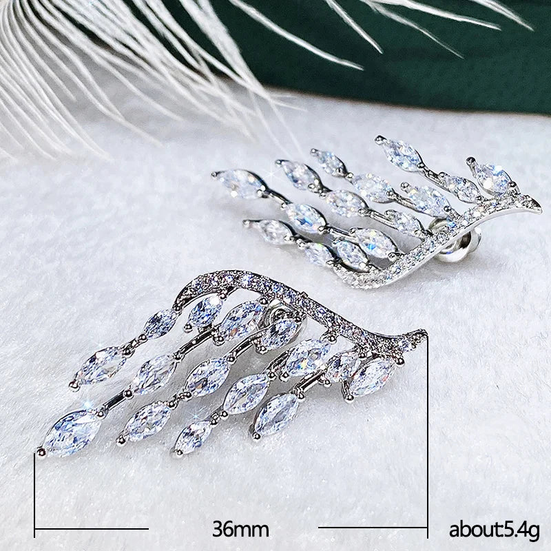 Gorgeous Angel Wing Shaped Stud Earrings