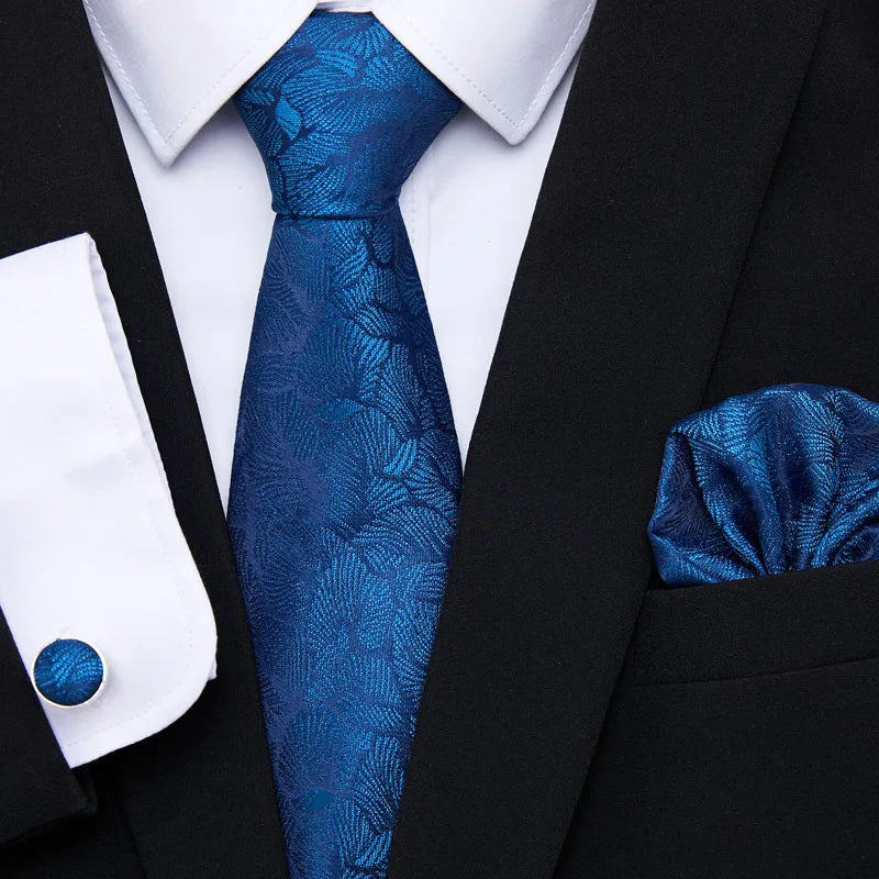 7.5 cm Tie Pocket Squares Cufflink Set