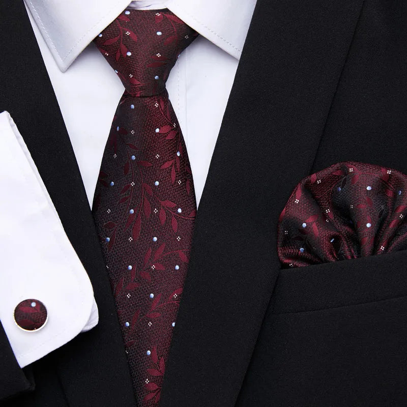 7.5 cm Tie Pocket Squares Cufflink Set