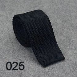 5.5cm Solid Color Fashion Water Neckties Plain Knitted Ties