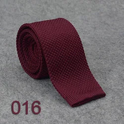 5.5cm Solid Color Fashion Water Neckties Plain Knitted Ties