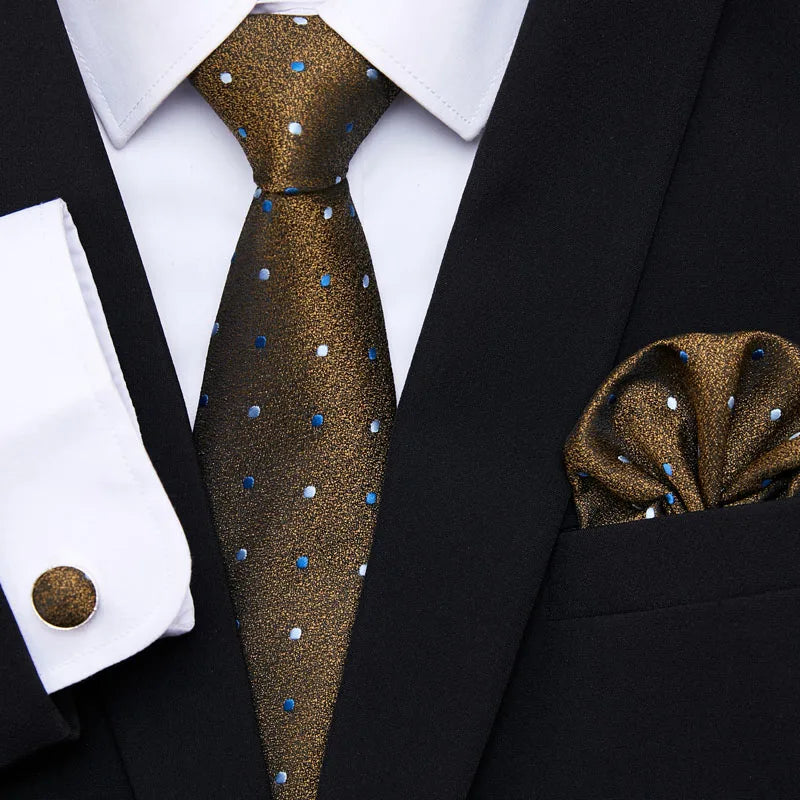 7.5 cm Tie Pocket Squares Cufflink Set