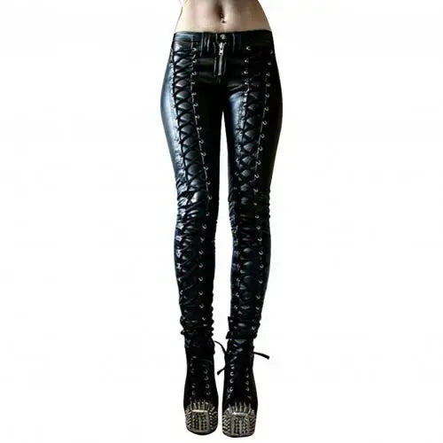 Steampunk Faux Leather Cosplay Pants