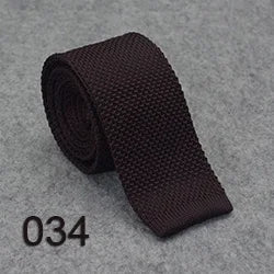 5.5cm Solid Color Fashion Water Neckties Plain Knitted Ties