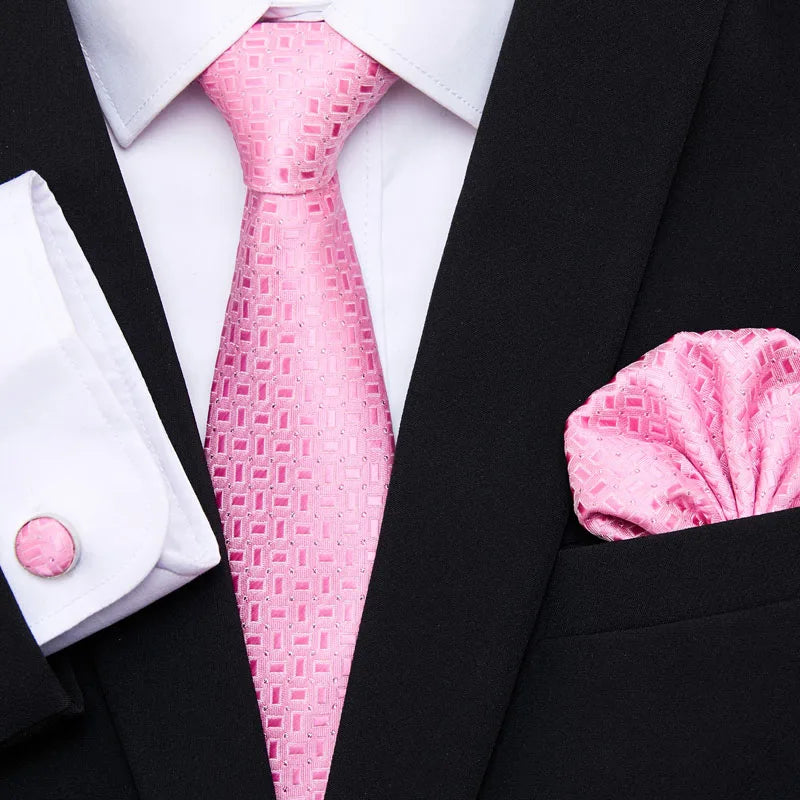 7.5 cm Tie Pocket Squares Cufflink Set
