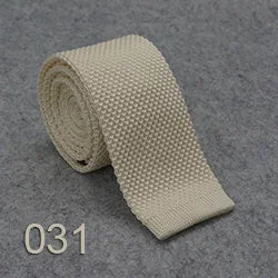 5.5cm Solid Color Fashion Water Neckties Plain Knitted Ties