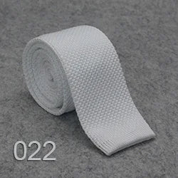 5.5cm Solid Color Fashion Water Neckties Plain Knitted Ties