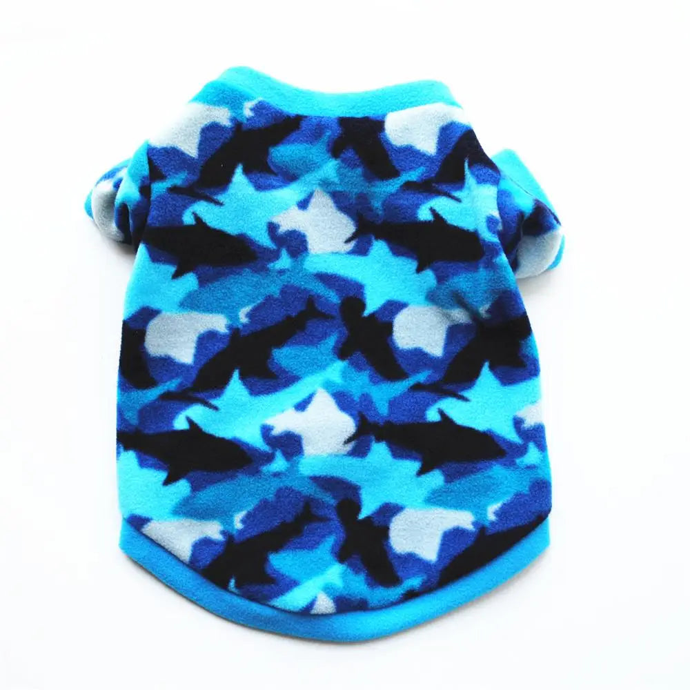 Warm Fleece Skull Dog Jacket – Cozy Camouflage Pullover for Stylish Pups