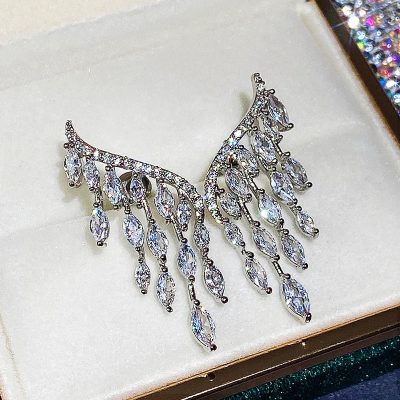 Gorgeous Angel Wing Shaped Stud Earrings