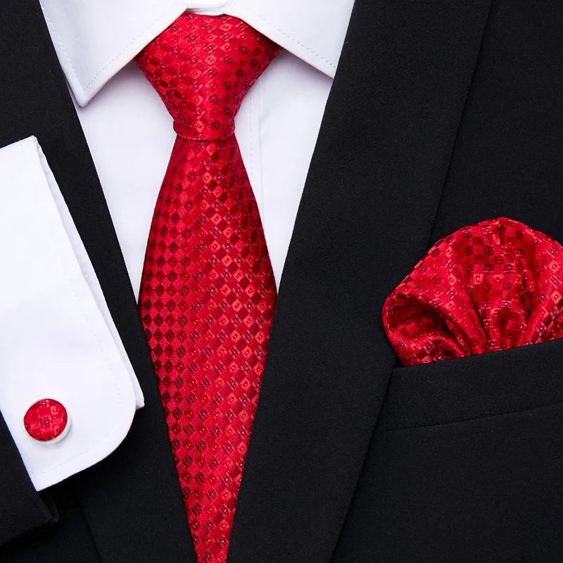 7.5 cm Tie Pocket Squares Cufflink Set