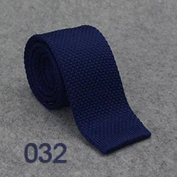 5.5cm Solid Color Fashion Water Neckties Plain Knitted Ties