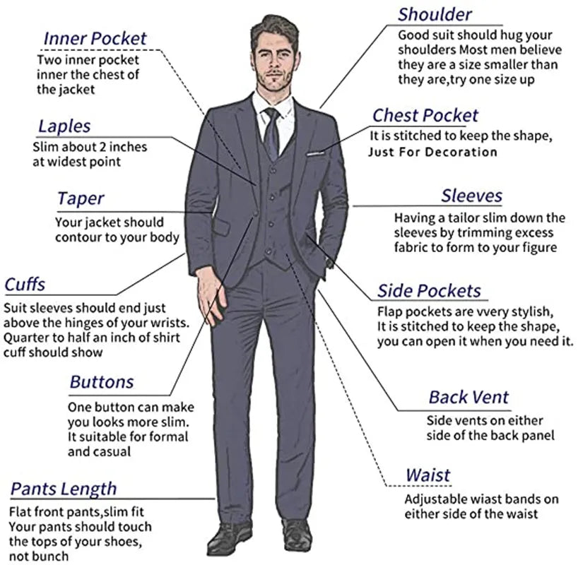 High Quality Formal Plaid Suits Custom Made Men Suits