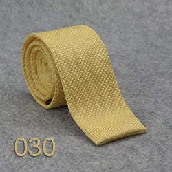5.5cm Solid Color Fashion Water Neckties Plain Knitted Ties
