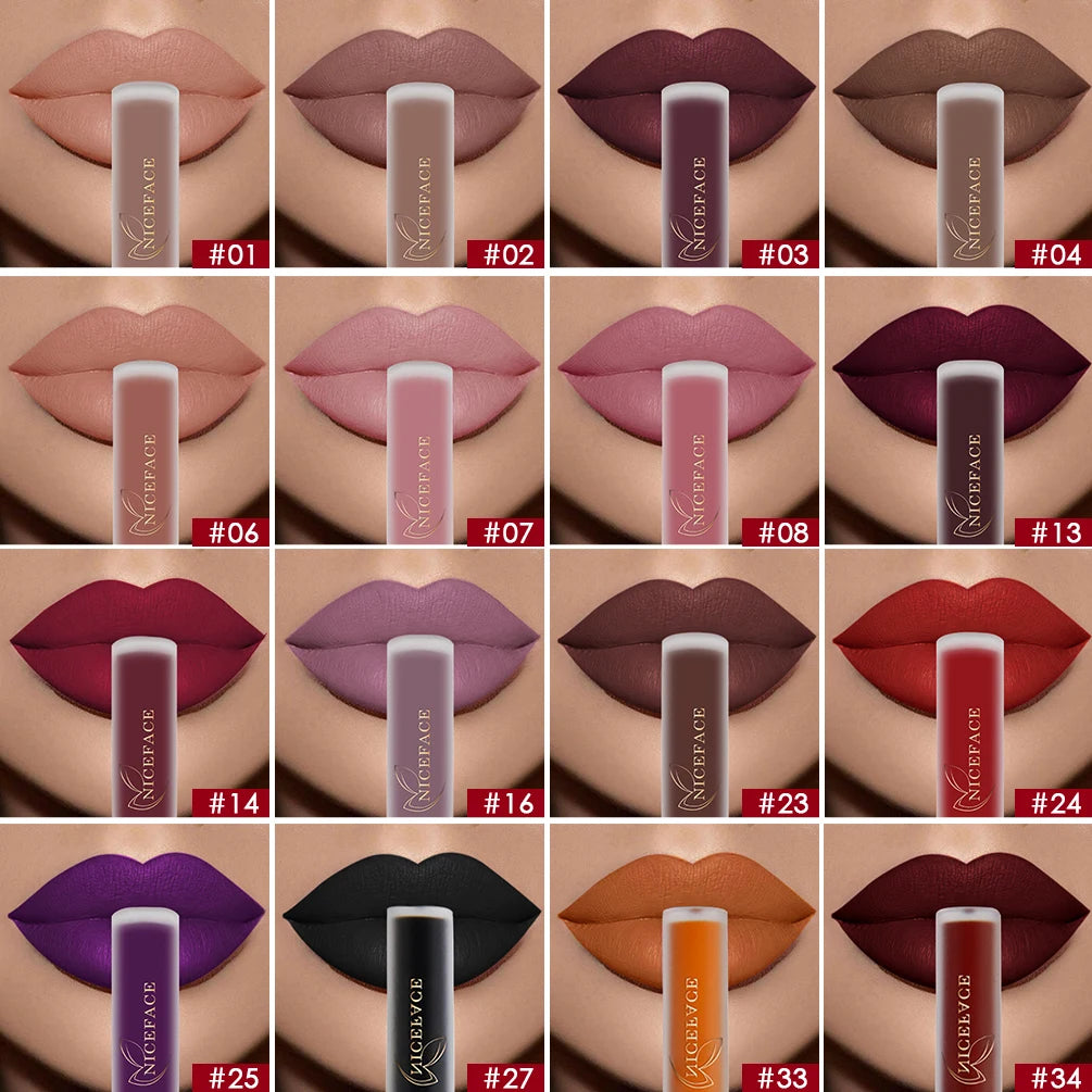 34-Color Matte Liquid Lipstick