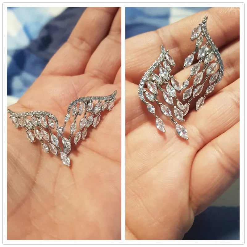 Gorgeous Angel Wing Shaped Stud Earrings