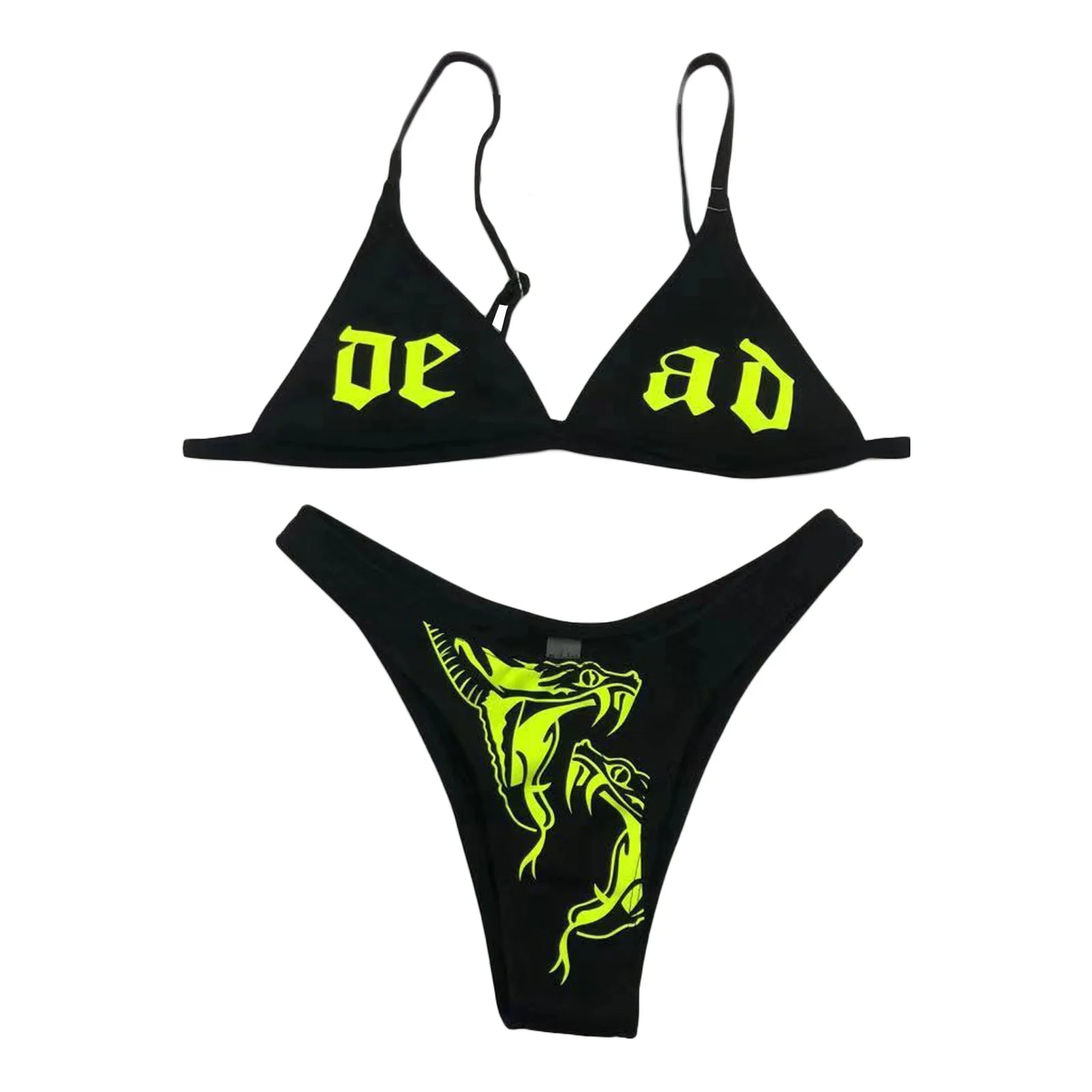 Summer Sexy Strange Comics Print Tube Top Swimsuits