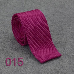 5.5cm Solid Color Fashion Water Neckties Plain Knitted Ties