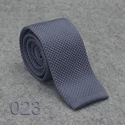 5.5cm Solid Color Fashion Water Neckties Plain Knitted Ties