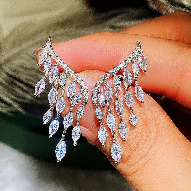 Gorgeous Angel Wing Shaped Stud Earrings