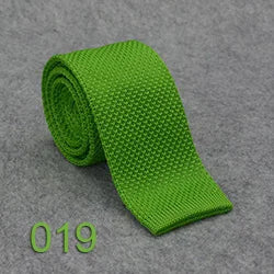5.5cm Solid Color Fashion Water Neckties Plain Knitted Ties