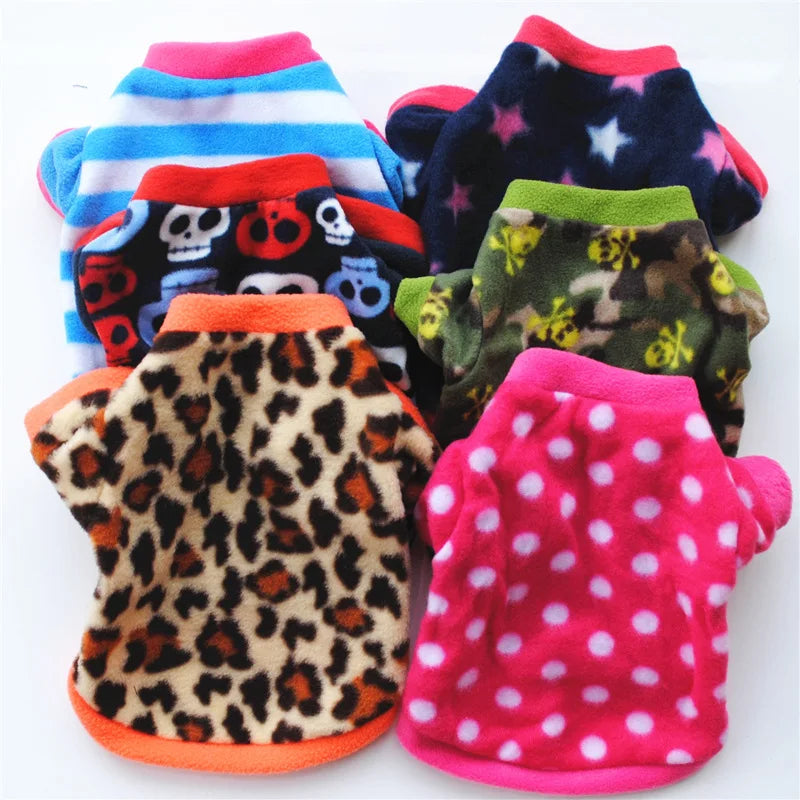 Warm Fleece Skull Dog Jacket – Cozy Camouflage Pullover for Stylish Pups