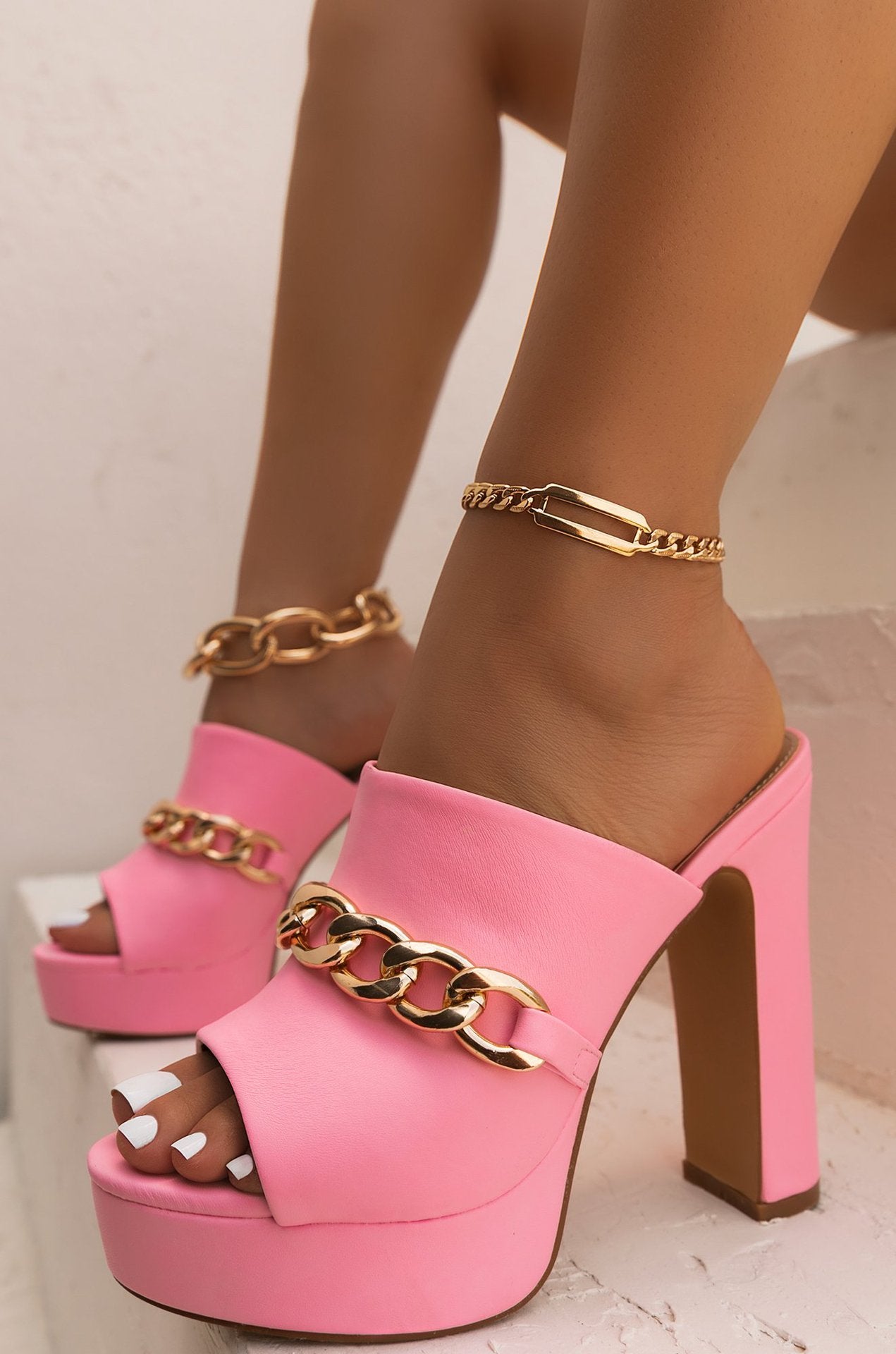 Open Toes Thick Heel Platform Sandals