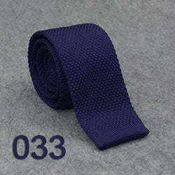 5.5cm Solid Color Fashion Water Neckties Plain Knitted Ties