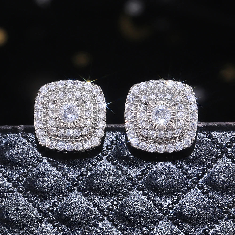 Brilliant Cubic Zirconia Stud Earrings