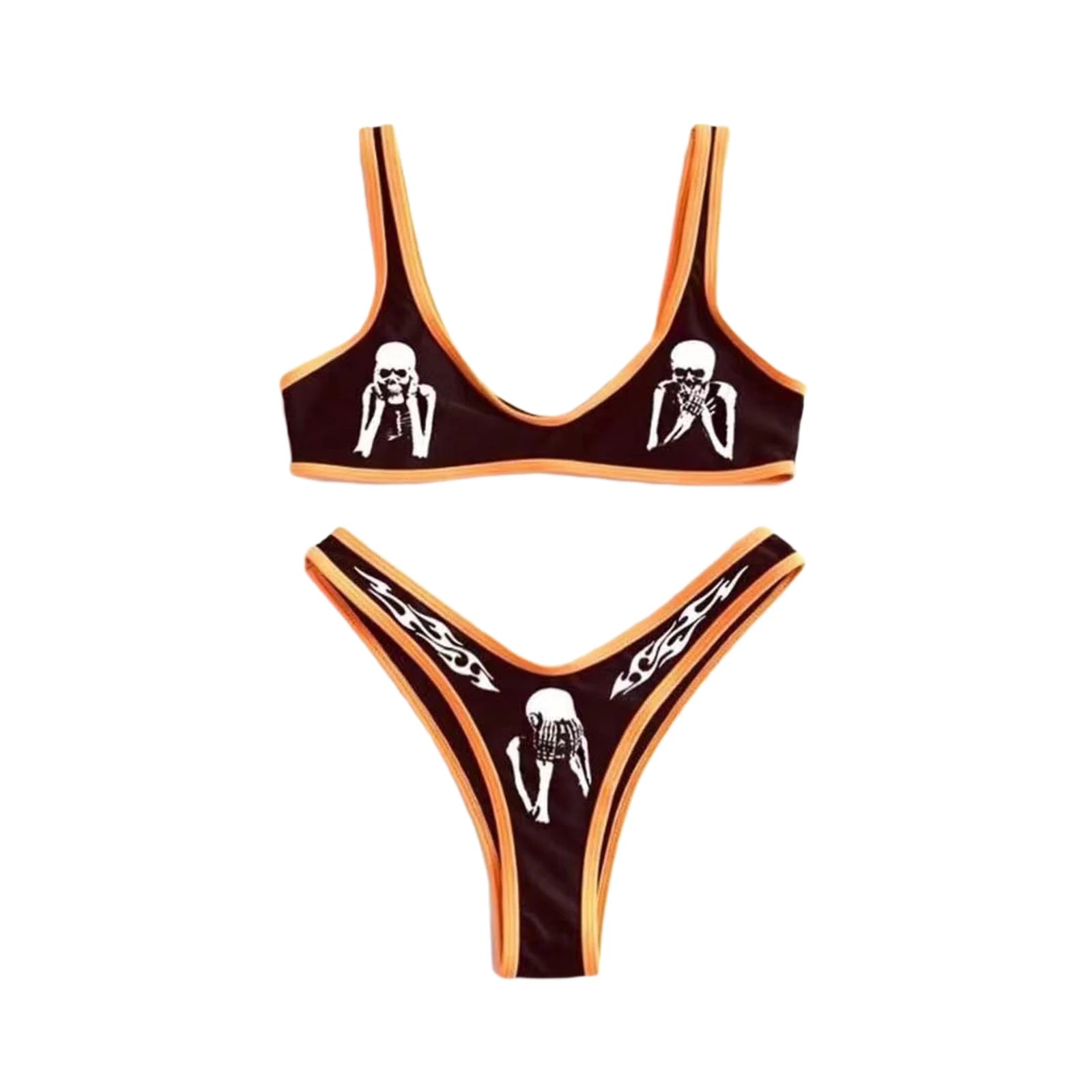 Summer Sexy Strange Comics Print Tube Top Swimsuits