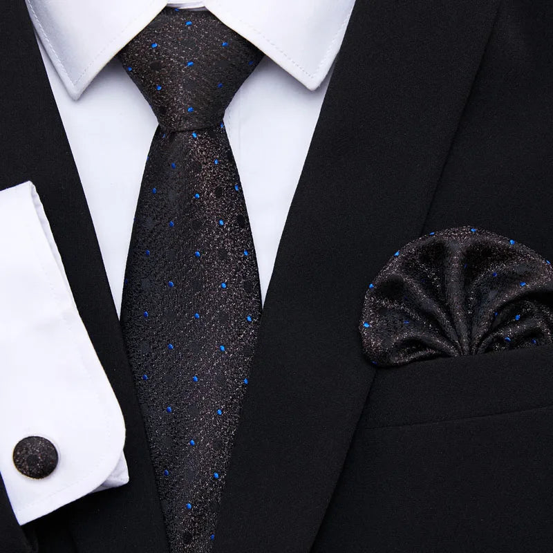 7.5 cm Tie Pocket Squares Cufflink Set