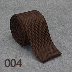 5.5cm Solid Color Fashion Water Neckties Plain Knitted Ties
