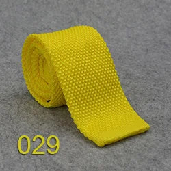 5.5cm Solid Color Fashion Water Neckties Plain Knitted Ties