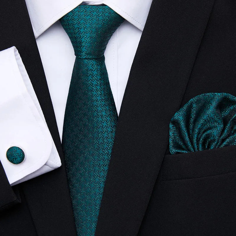 7.5 cm Tie Pocket Squares Cufflink Set