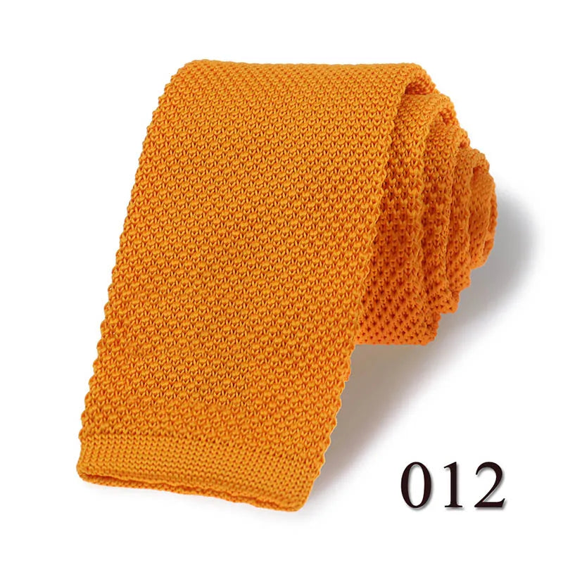 5.5cm Solid Color Fashion Water Neckties Plain Knitted Ties