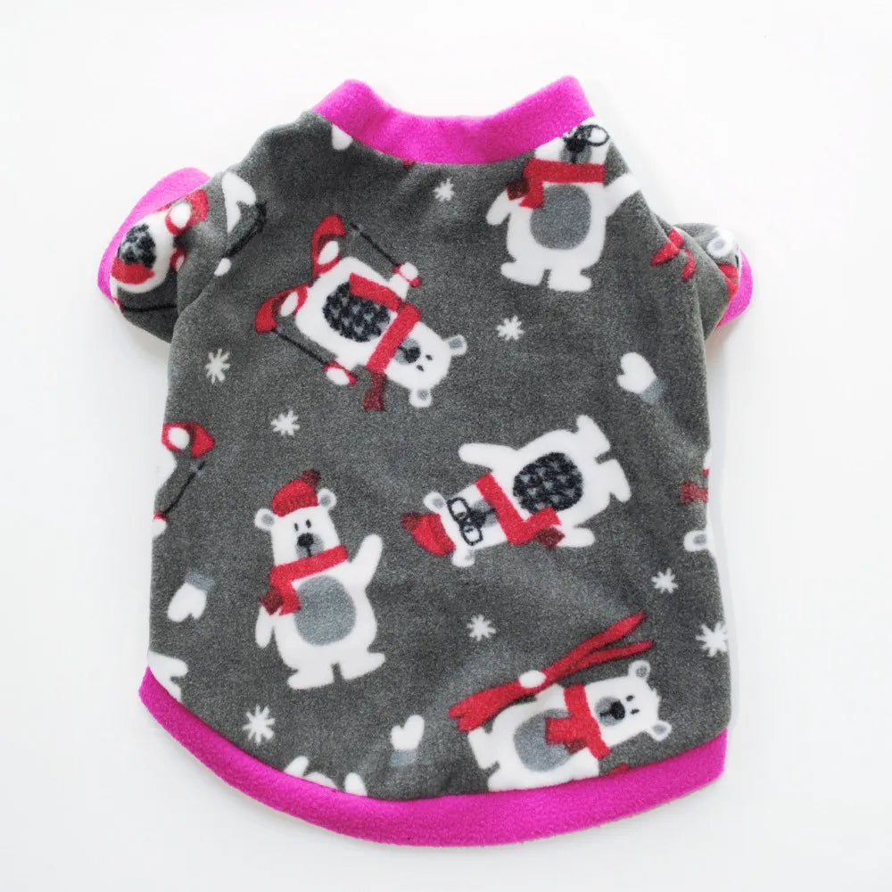 Warm Fleece Skull Dog Jacket – Cozy Camouflage Pullover for Stylish Pups