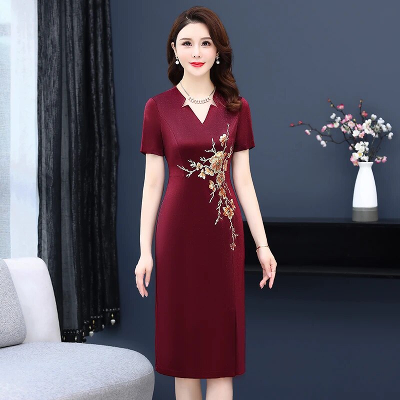 Summer Elegant A-Line Sequins Dress