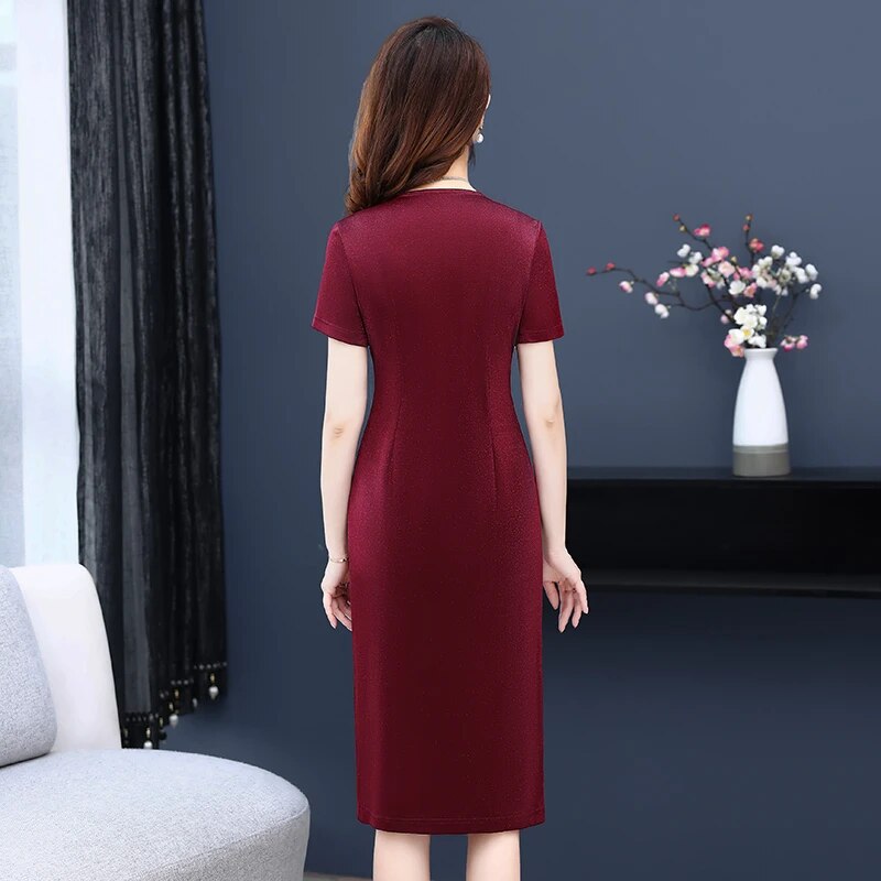 Summer Elegant A-Line Sequins Dress