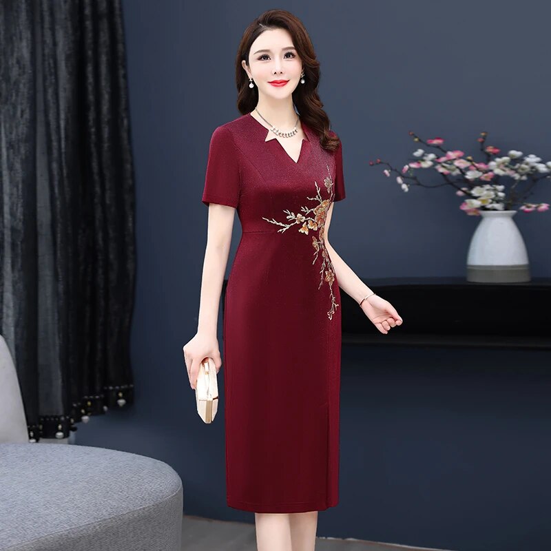 Summer Elegant A-Line Sequins Dress