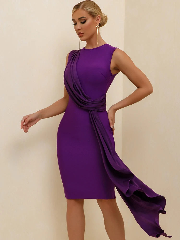Midi Purple or White Bodycon Dress