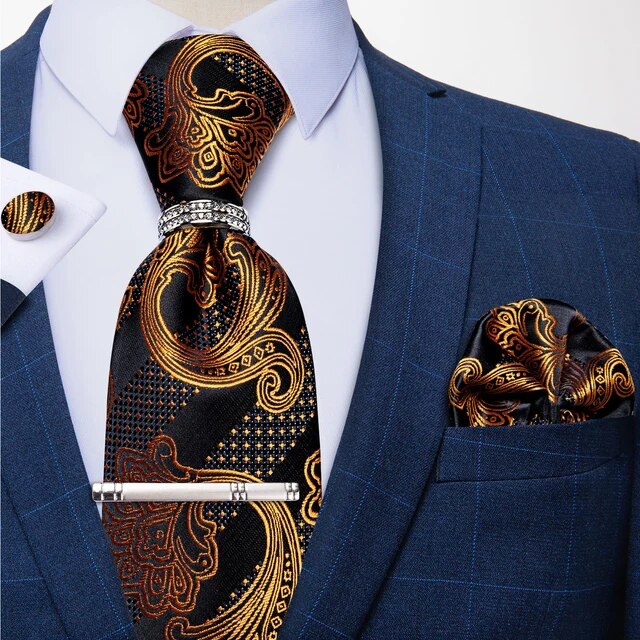 New Fashion Men's 8cm Silk Neck Tie Set