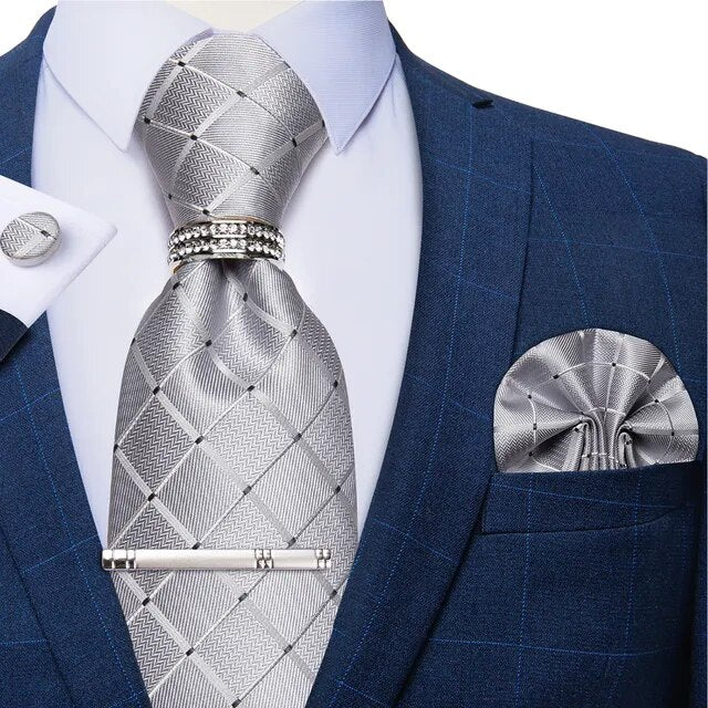 New Fashion Men's 8cm Silk Neck Tie Set