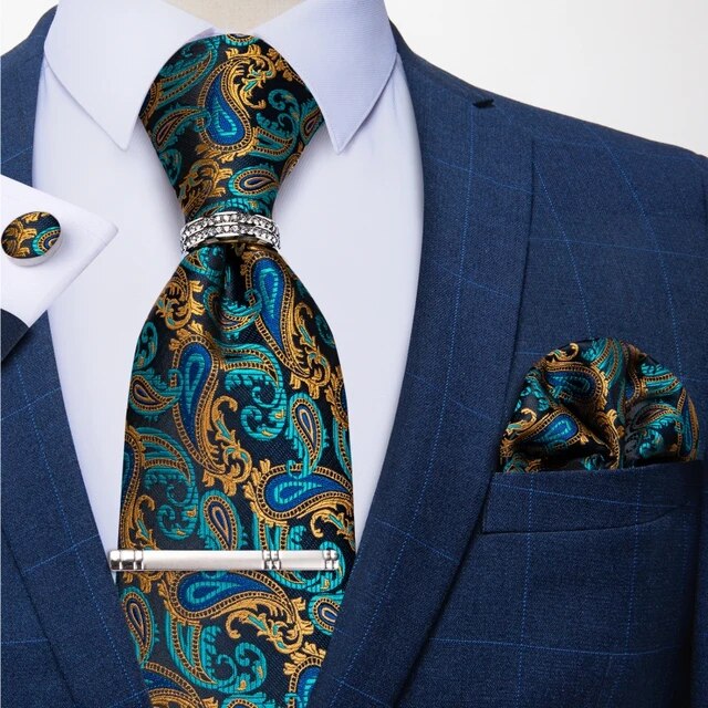New Fashion Men's 8cm Silk Neck Tie Set