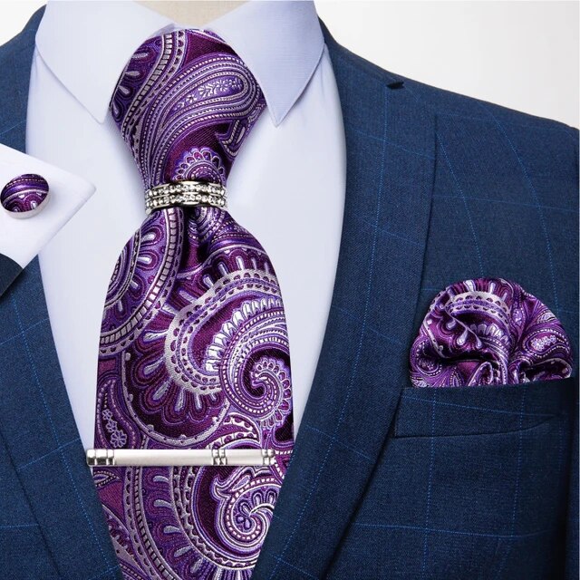 New Fashion Men's 8cm Silk Neck Tie Set